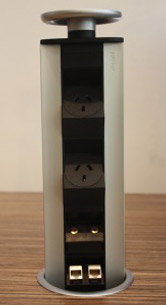 EVOline Benchtop Pop-up Power Tower - 2x Power, 2x Audio, 2x Data